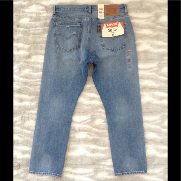 LEVI'S - 505c Distressed Vintage Style Jeans - Picture 3 of 8